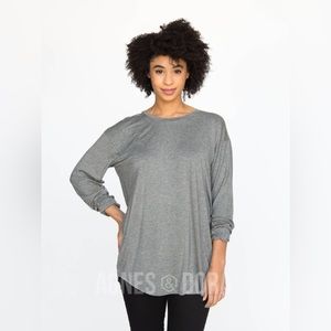 Agnes & Dora Easy Long Sleeve Tee Dark Heather Grey